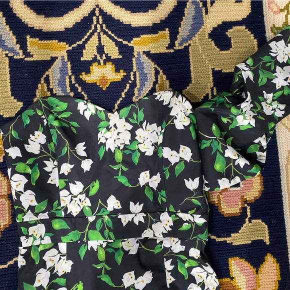 CAROLINE CONSTAS Nave Floral Cocktail or Black Tie Dress XS - Picture 6 of 6